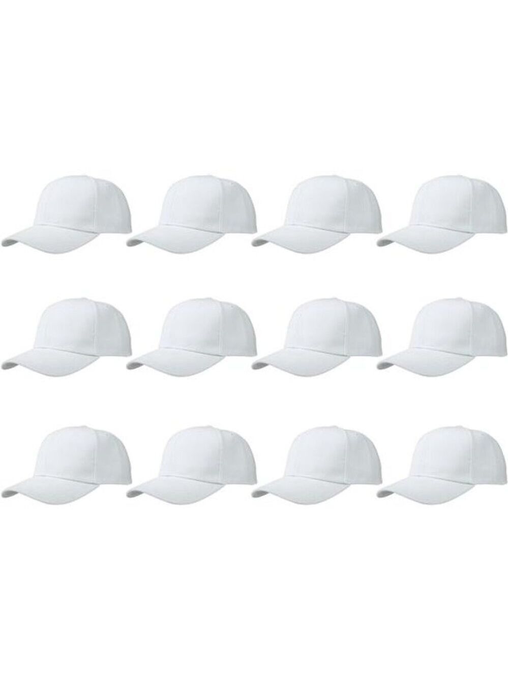 Womens Mens Baseball Cap Adjustable Plain Solid Color Snapback Hat Wholesale Lot